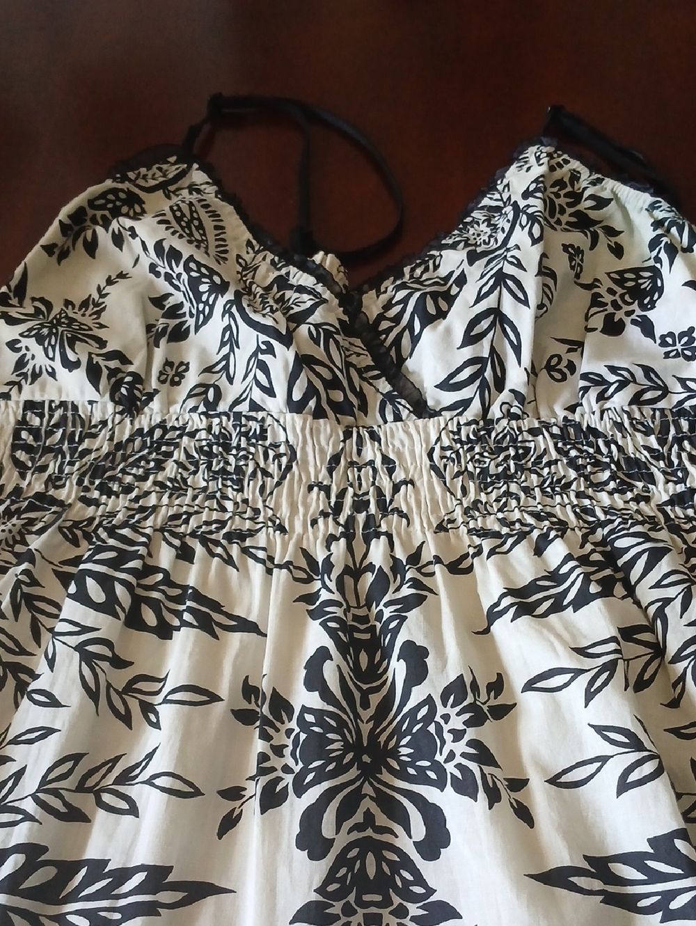 Speed Control Black and White Floral Print Sun Dress - Picture 7 of 7